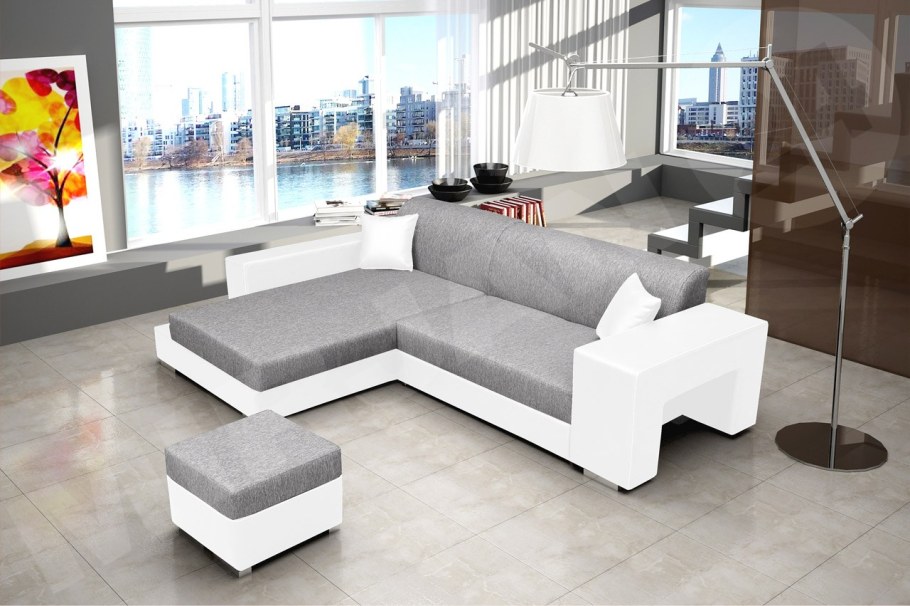 Диван с приставным пуфиком