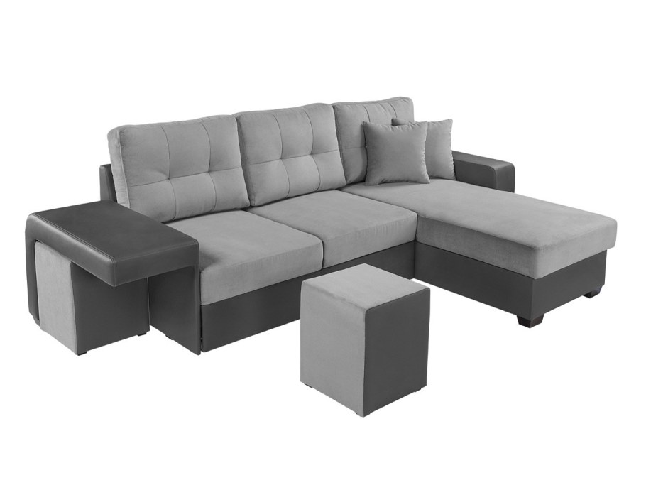 Современный диван с пуфом