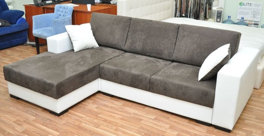 Диван Юджин угловой коричневый