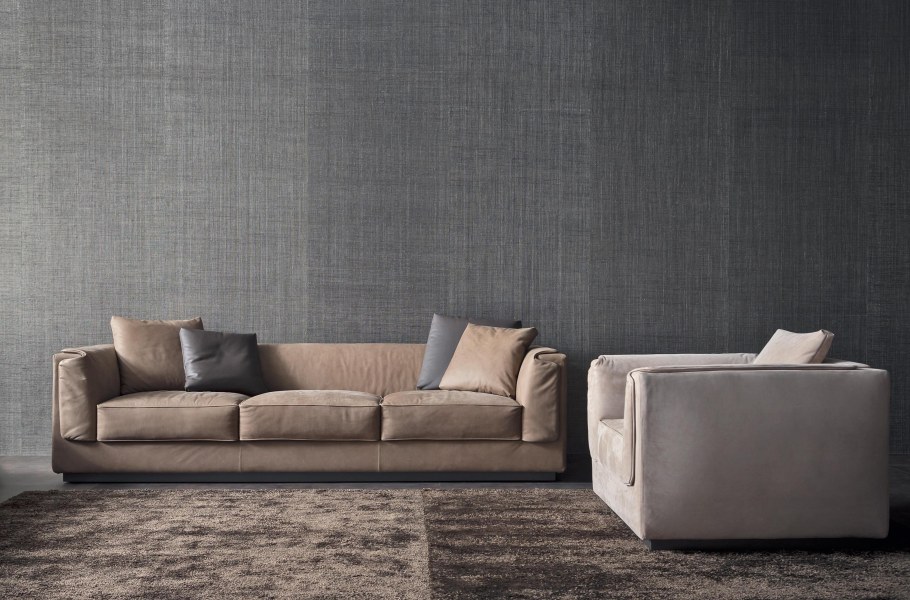 Диваны из светлой замши