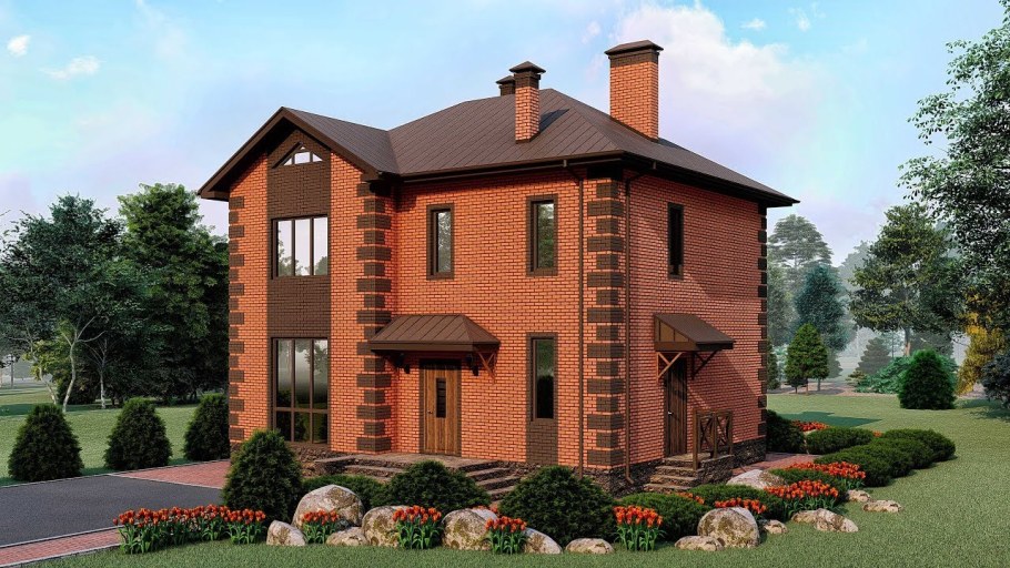 Дом из красного кирпича