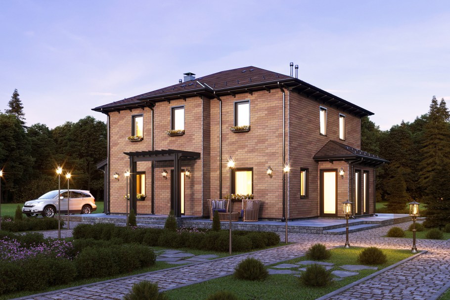 Дом кирпичный 110 кв.м с мансардой