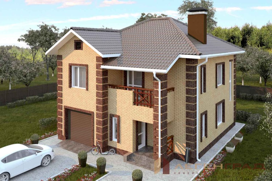 Дом кирпичный двухэтажный