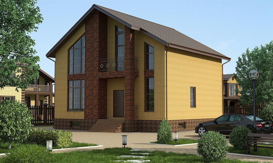 Двухэтажный коттедж