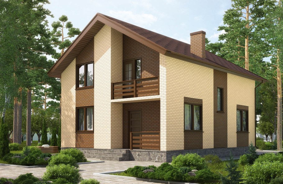 Дом кирпичный двухэтажный