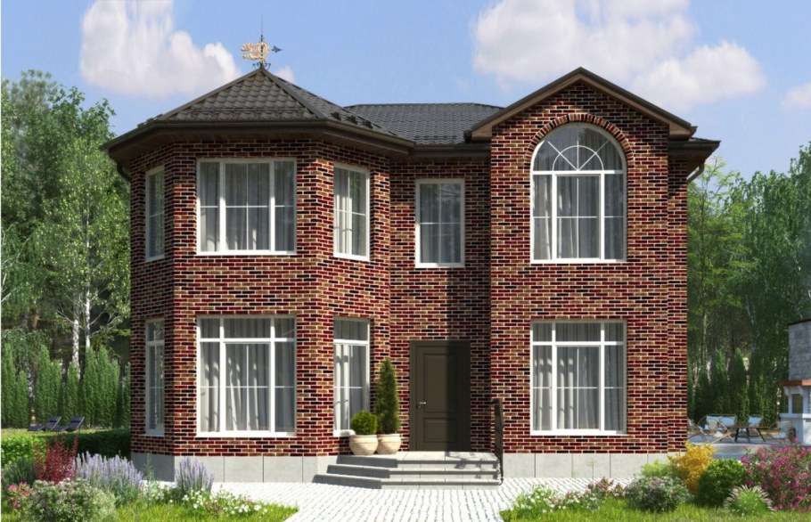 Кирпичный коттедж 150м2