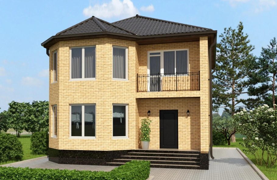 Обычный двухэтажный дом