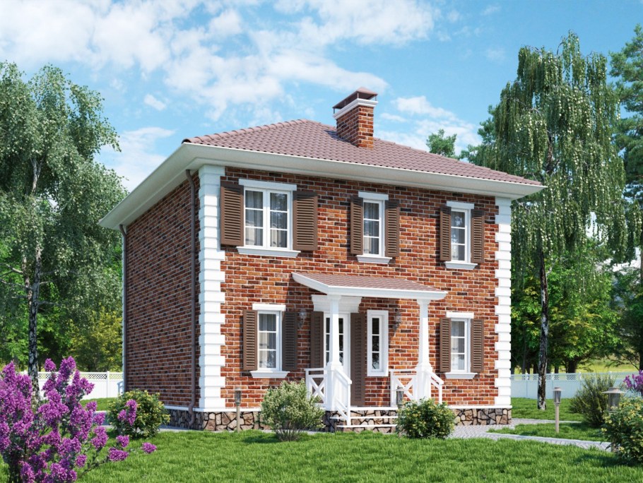 Дом с эркером двухэтажный