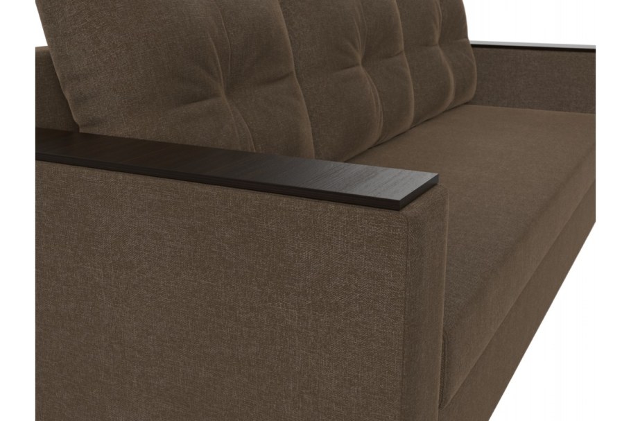 Диван тканевый угловой Турин Madagascar коричневый