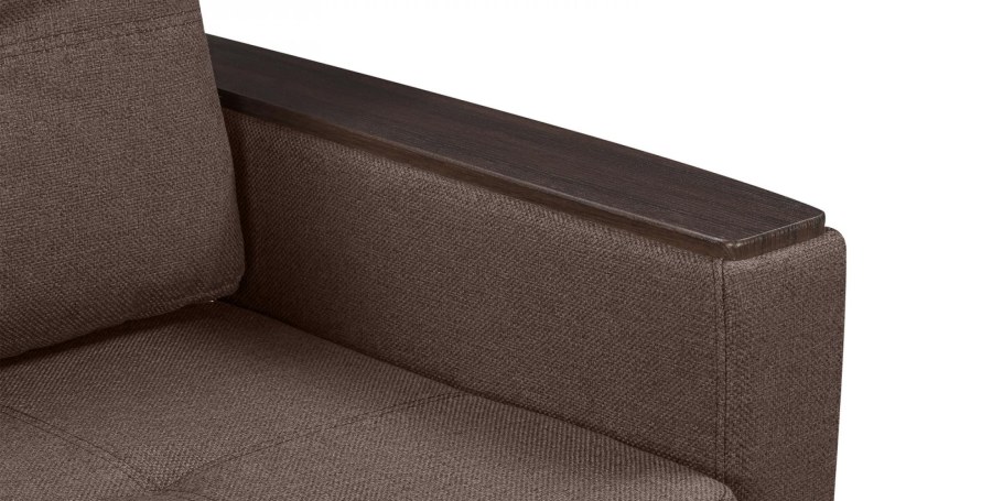 Угловой диван Лагос велюр темно- коричневый хофф