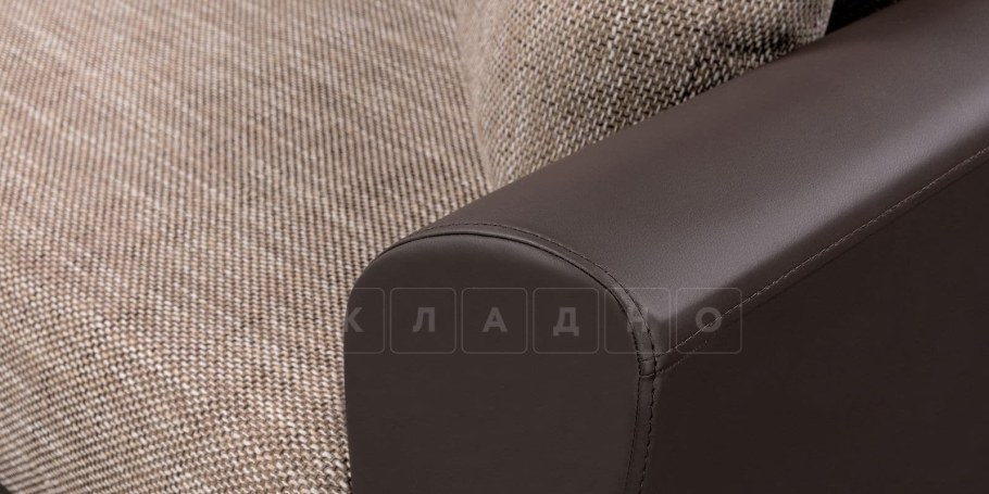 Диван прямой Атланта коричневый рогожка