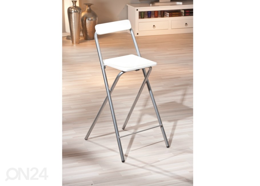 Белый барный стул регулируемый