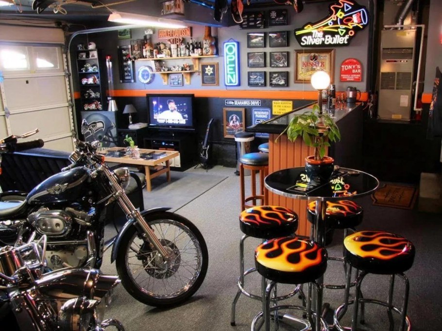 Interer magzina awtozapchastey v stile Loft