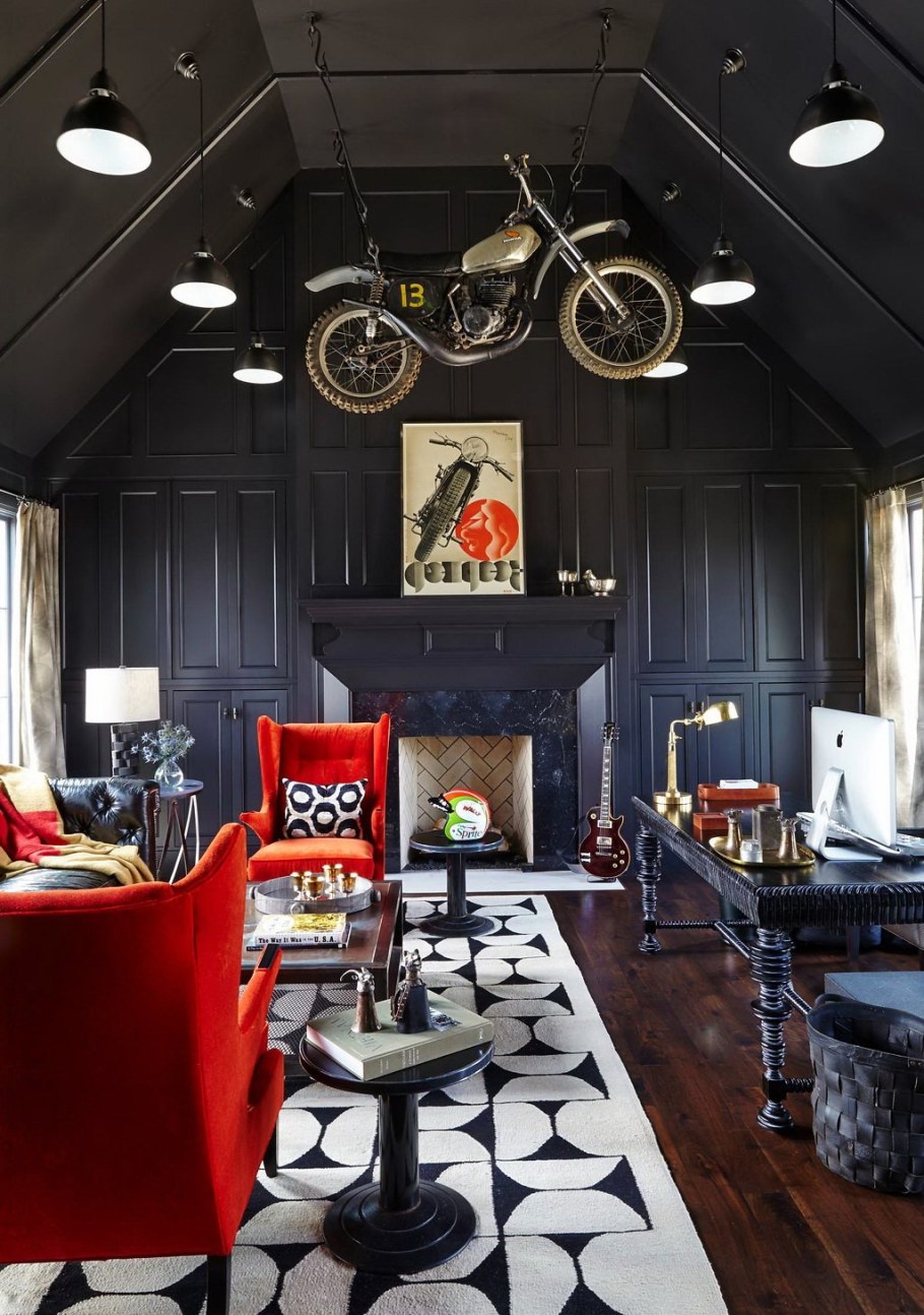 Спальня в стиле гараж