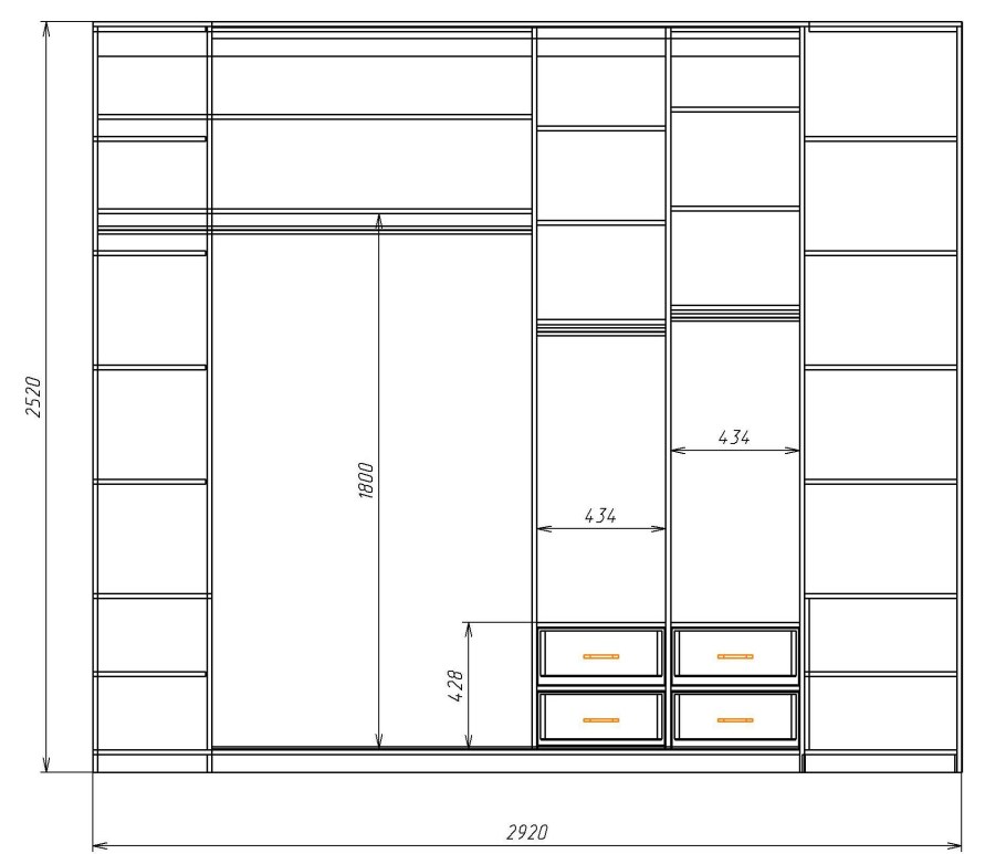 Высота шкафа купе икеа