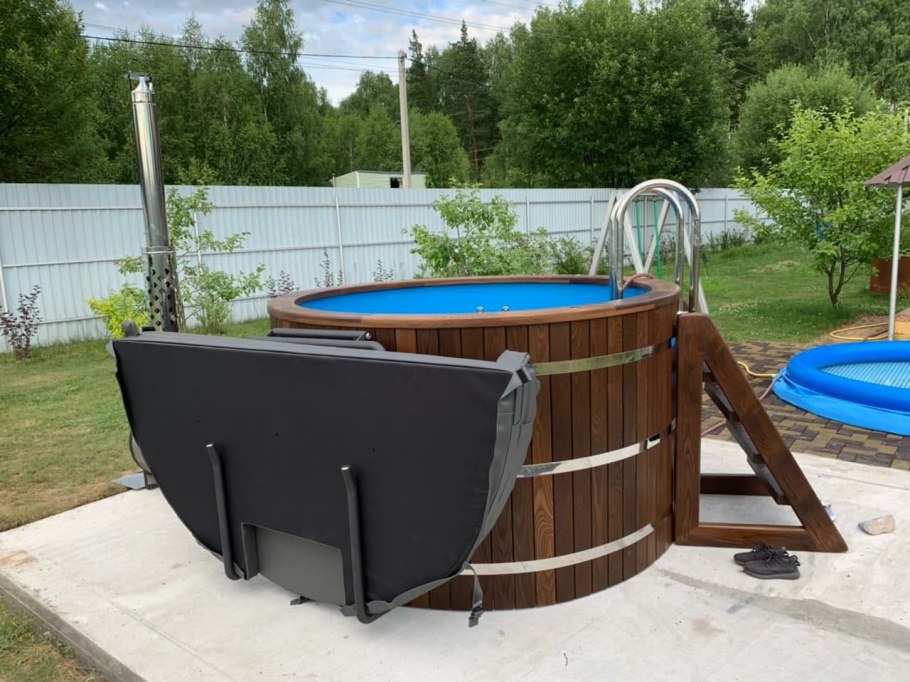 Купель для бани из бетонных колец