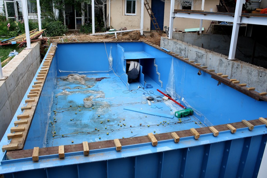 Ванная из кирпича