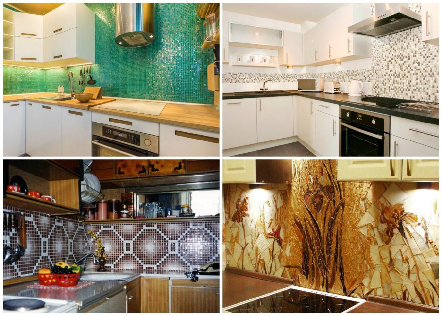 Отделка стен на кухне плиткой