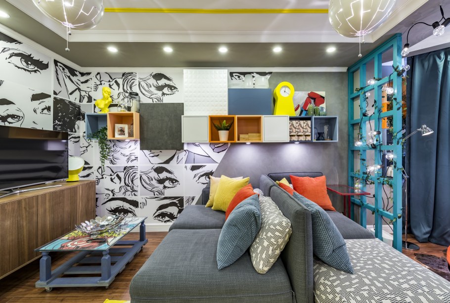 Гостиная в стиле комиксов