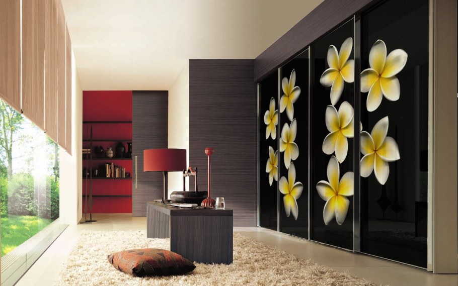 Шкаф с фотопечатью в интерьере