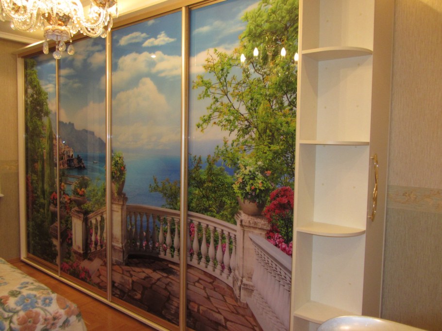 Стекла с фотопечатью для шкафа купе