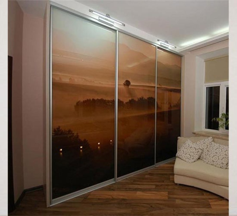 Шкаф купе фотопечать сирень