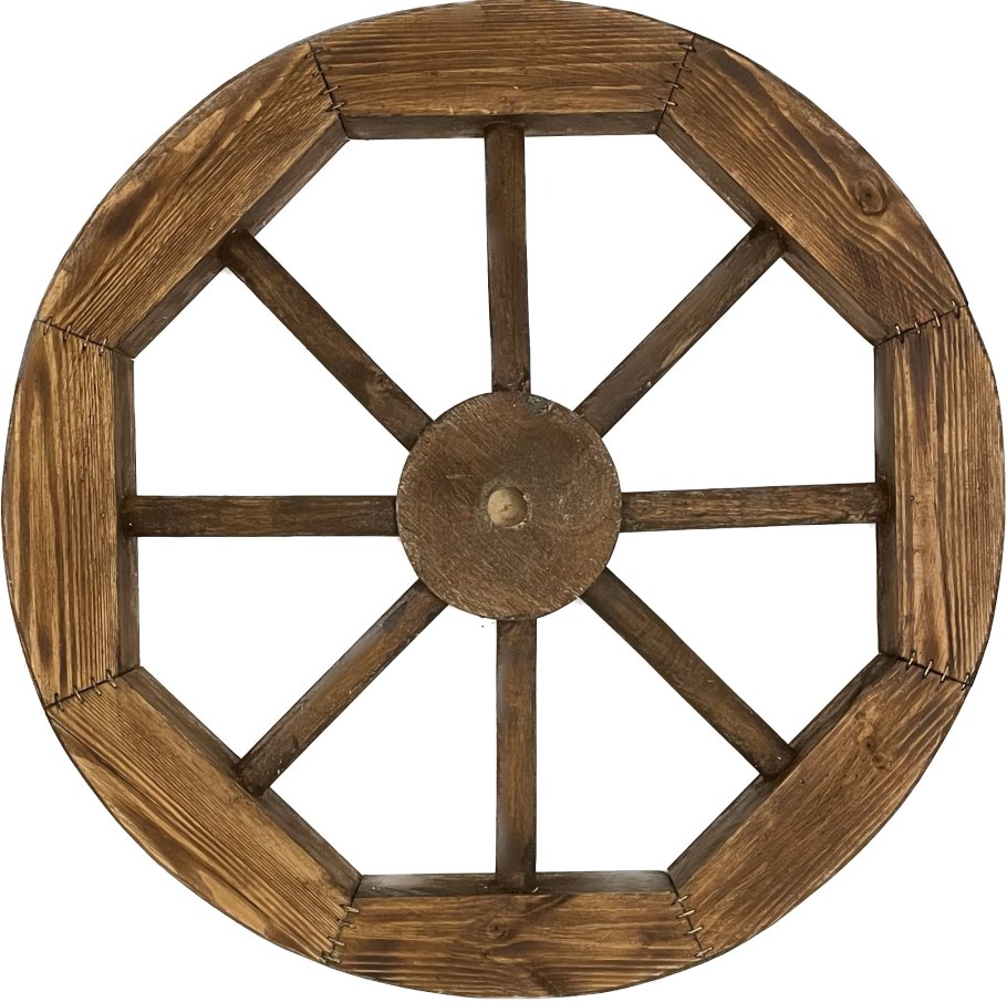 Декоративное колесо от телеги