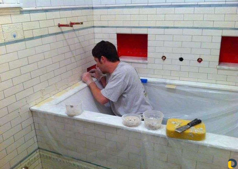 Укладка плитки в ванной