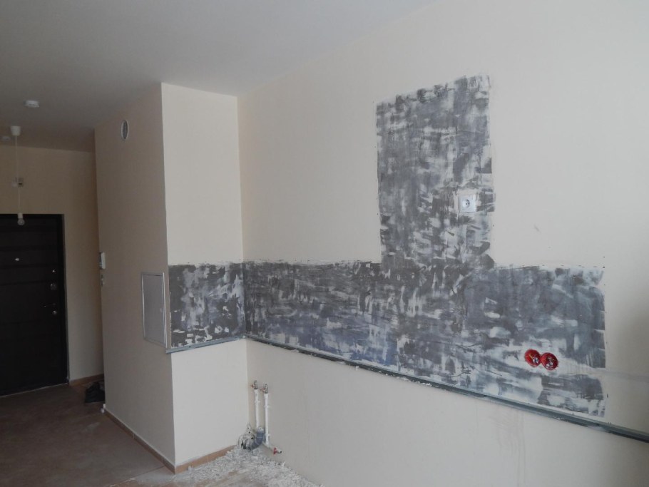 Зеркальная мозаика на кухне