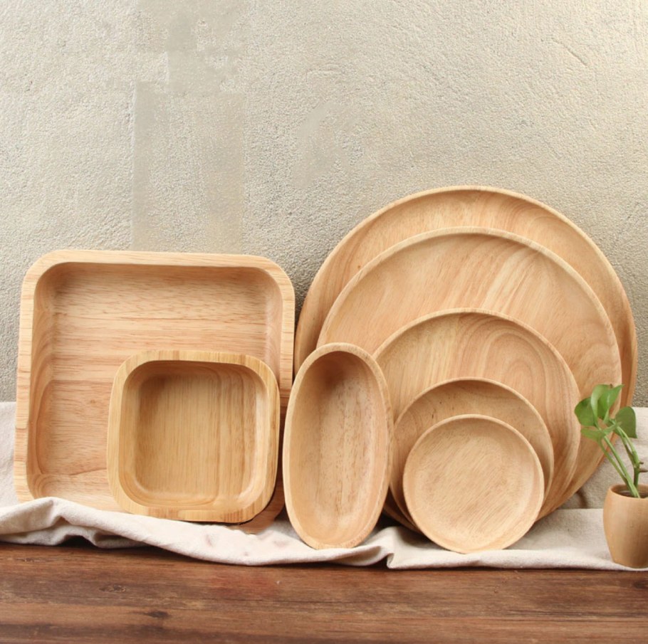 Деревянная тарелка