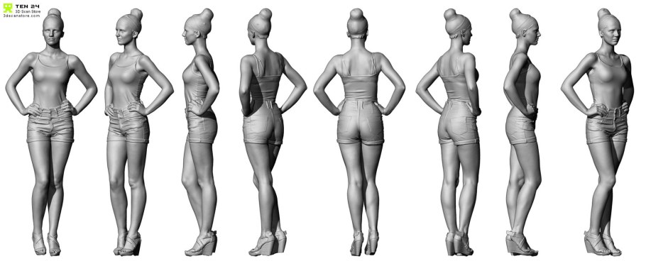 Фигура женщины с разных ракурсов