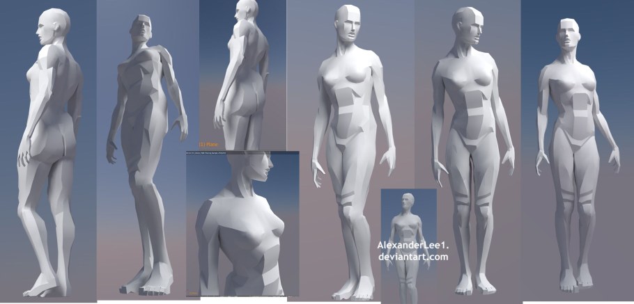 Фигура женщины с разных ракурсов