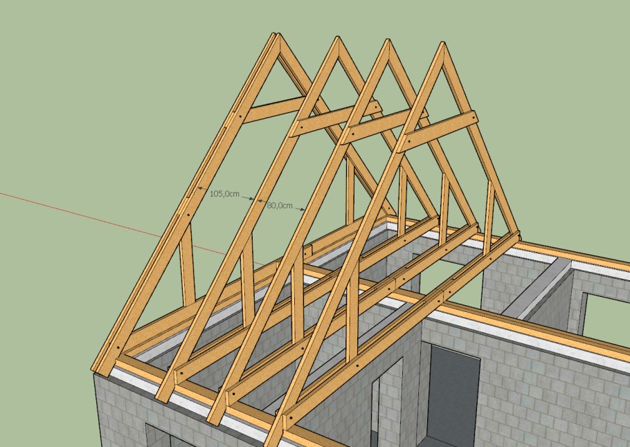 Стропильная система мансардной кровли