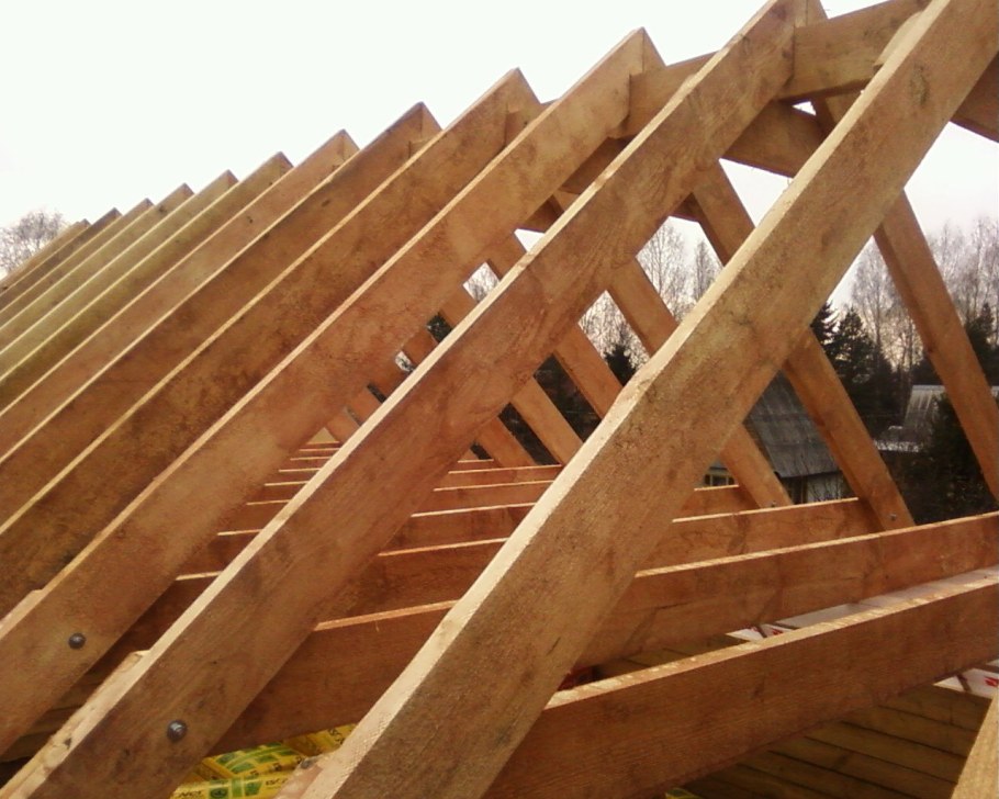 Двухскатная крыша схема стропил