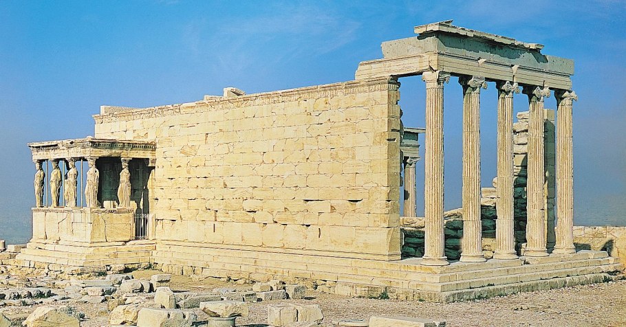 Кариатиды храма Эрехтейон Афины Греция