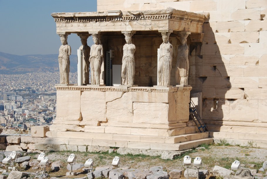 Акрополь Греция Эрехтейон портик кариатид