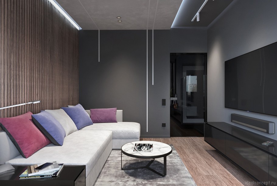 Интерьер холостяцкой однушки