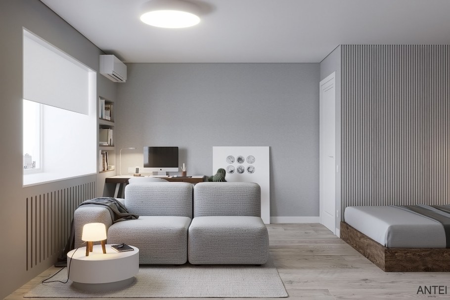 Интерьер однокомнатной квартиры 38 кв.м