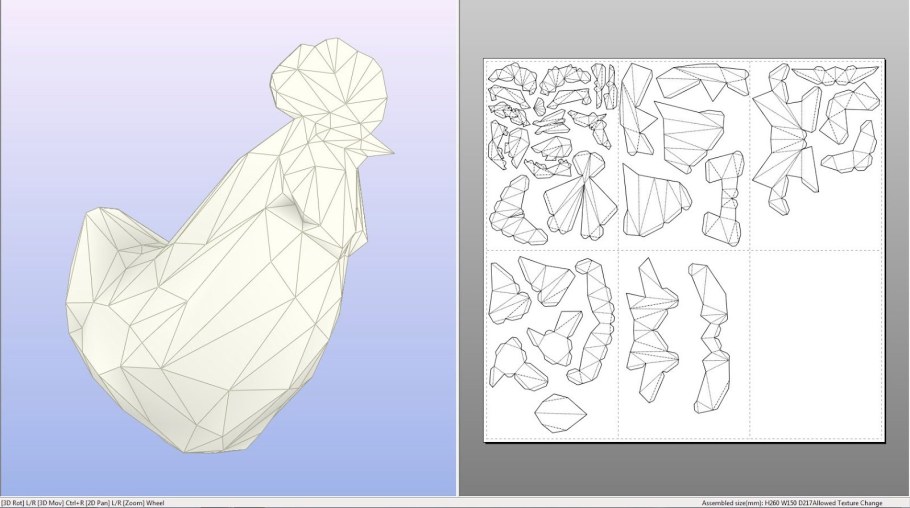 Бумажные скульптуры развертки