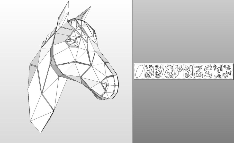 Полигональный Алмаз сбоку развертка