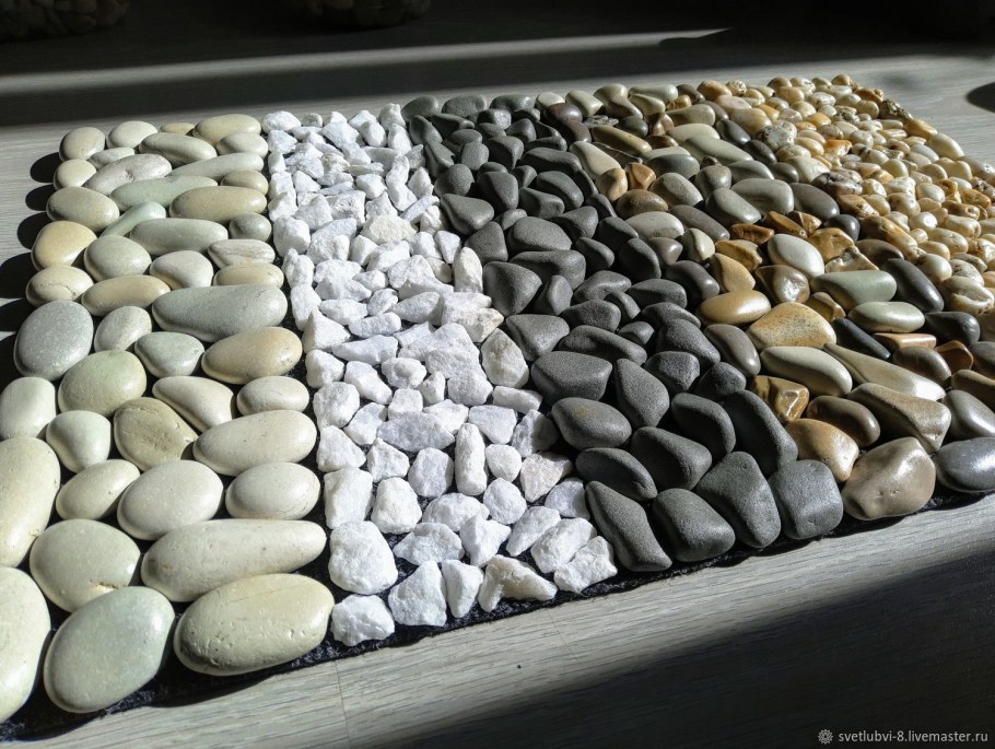 Галька морская крошка мраморная