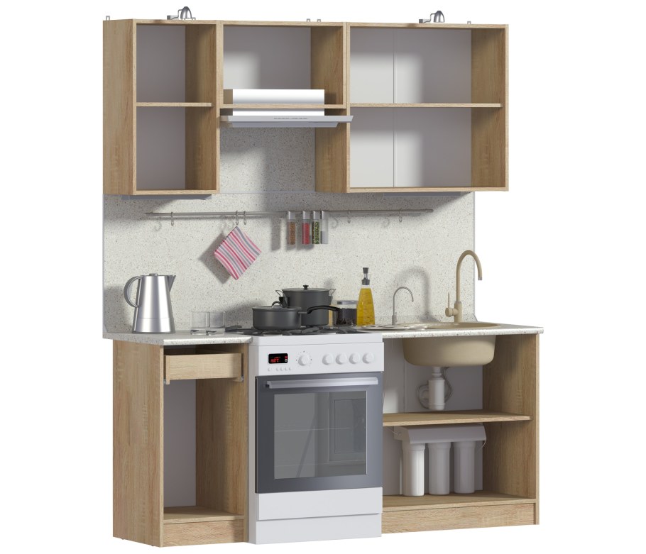 Кухня Квадро Ангелина 200см