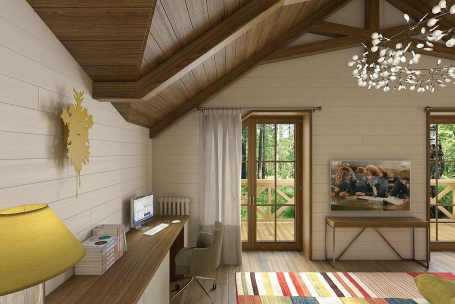 Отделка кухни вагонкой