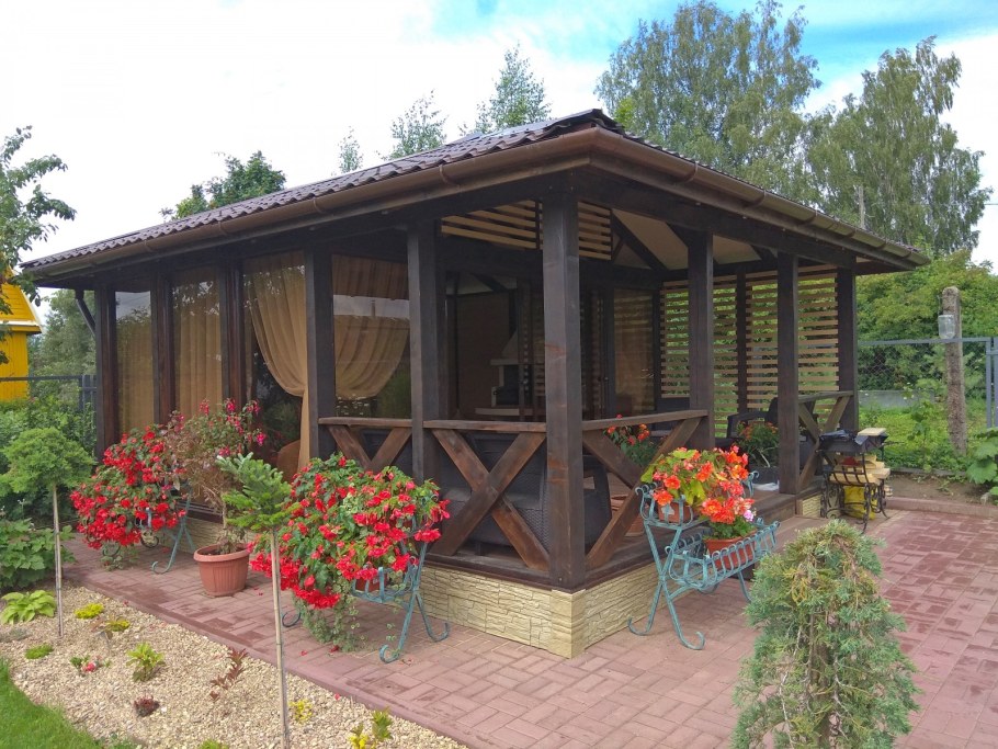 Пергола для веранды дома