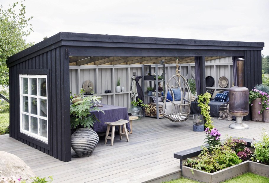 Веранда-беседка пристроенная к дому