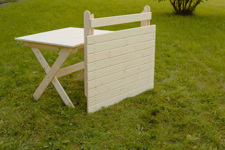 Скамья Naterial Тироль складная 148х35х48 см сталь/дерево темно-коричневая