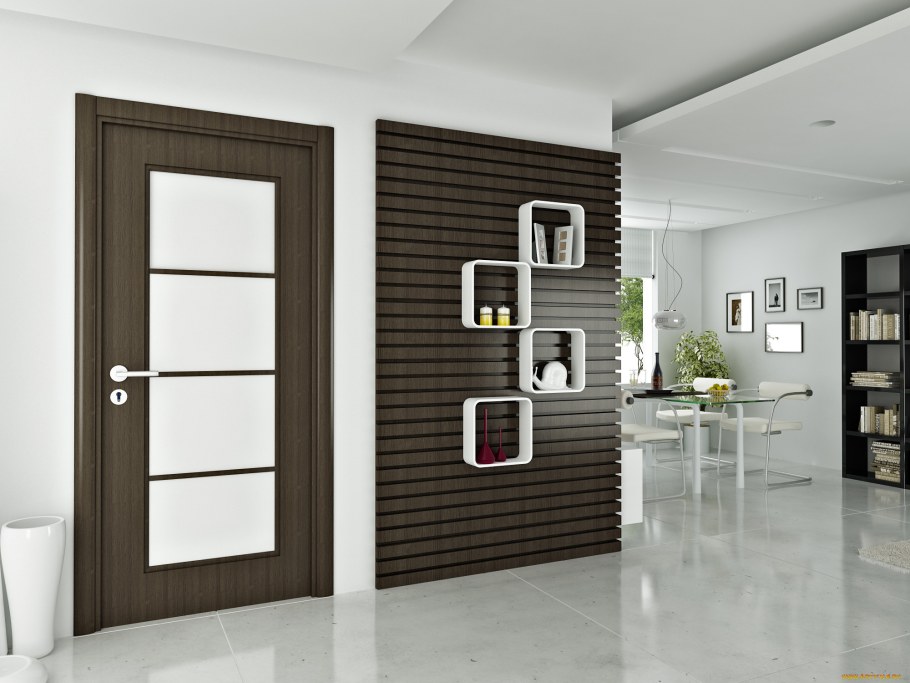 Светлые двери в интерьере