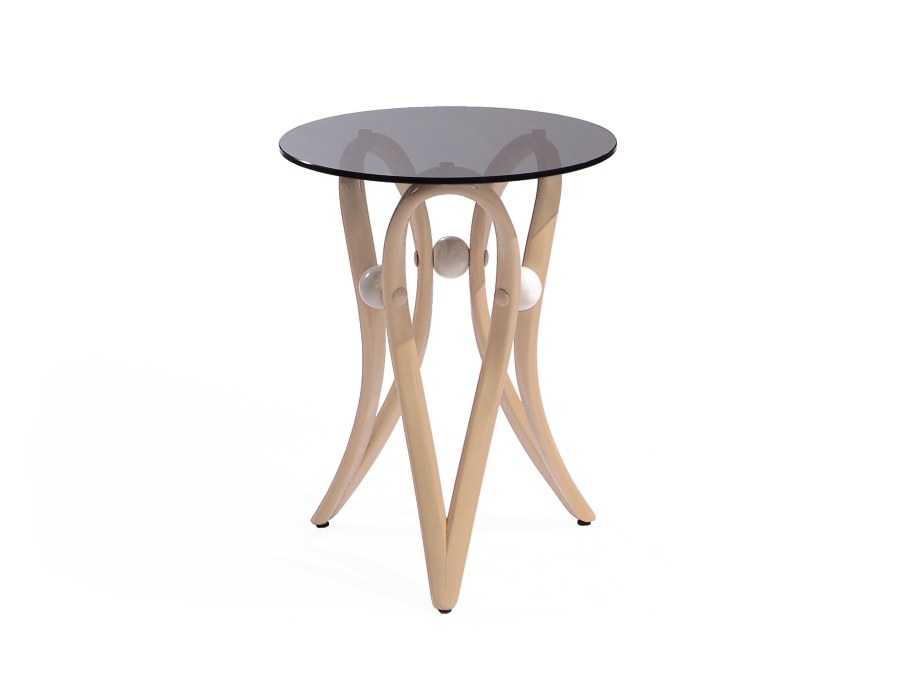 Круглый садовый столик из металла