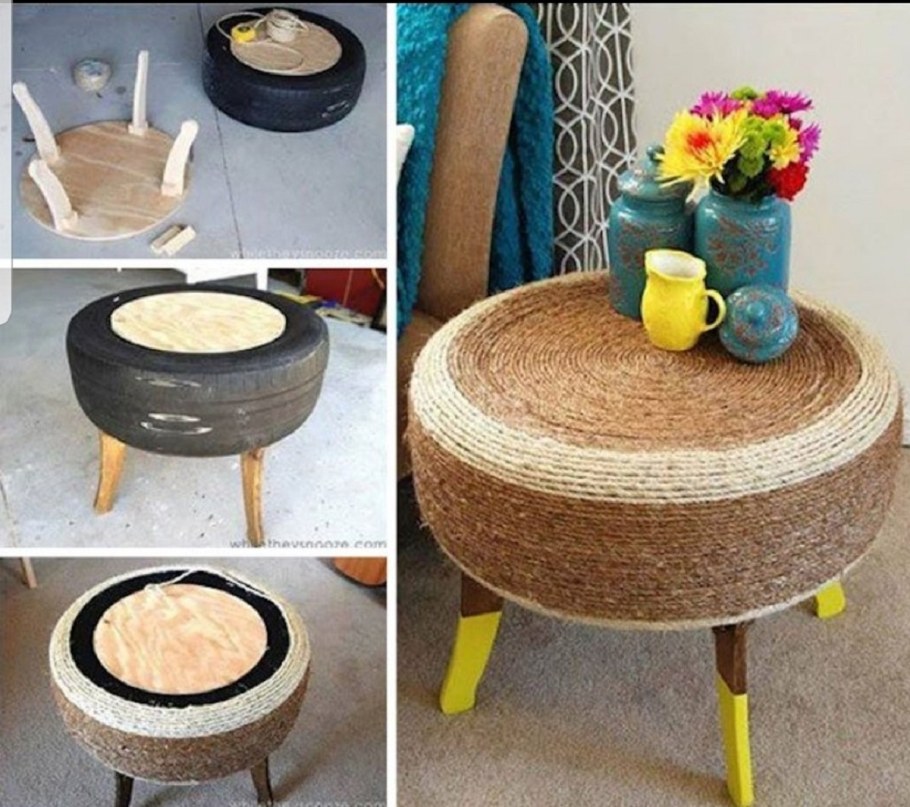 Красивые клумбы из колес