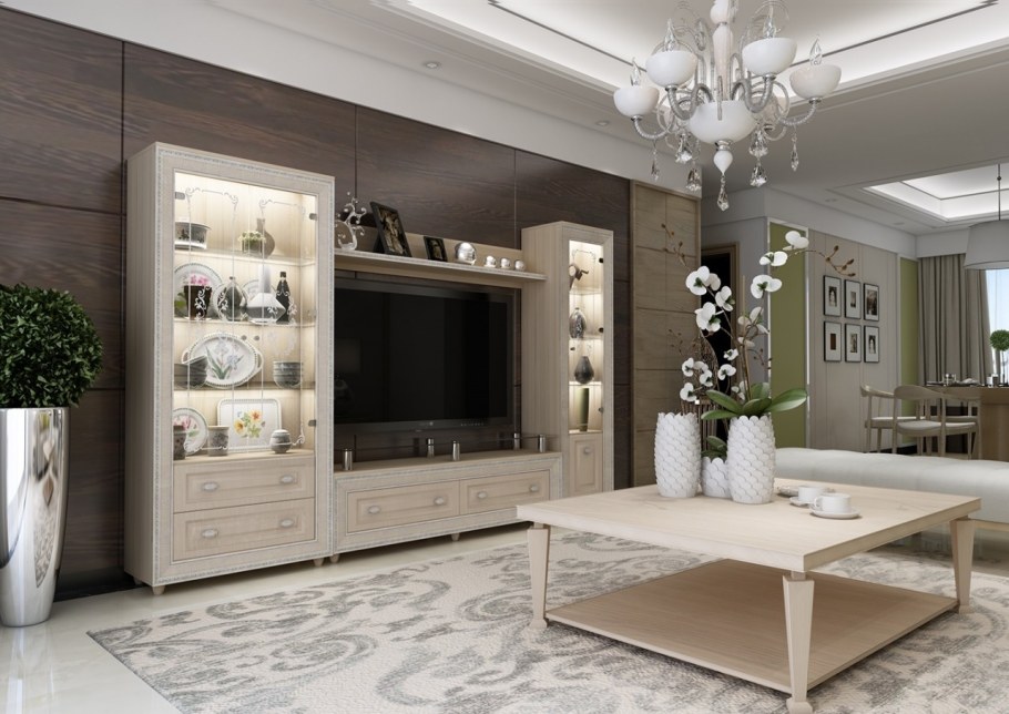 Гостиная BRW Jang, белый блеск